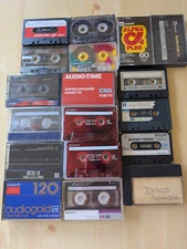 Lot 18 Audio Cassette Tapes Pre- Recorded TDK Sony Memorrex Maxell 60/90/100/120