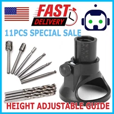 For Dremel Rotary Multi Tool Cutting Guide HSS Router Drill Bits Kit Attachment 