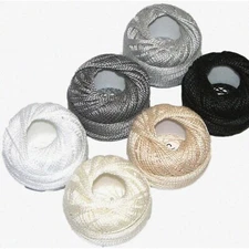 ThreadTreasure Neutrals: Finca Perle Cotton Size 5 Sampler Pack for Sewing, Embr