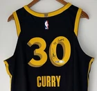 Stephen Curry "4x Champ" Signed Warriors Nike ADV NBA Authentic Jersey USASM BAS