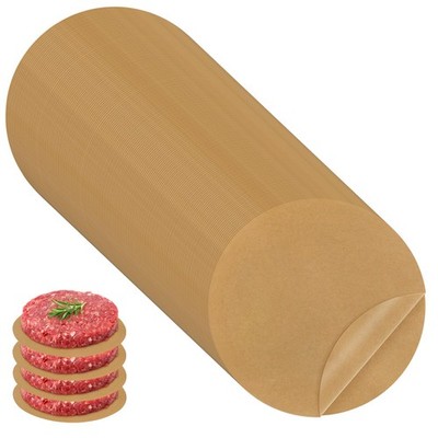 220 PCS 4 Inch Unbleached Parchment Paper Sheets Burger Patty Brown Round