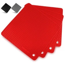 Zulay Kitchen 4 Pack Silicone Trivets | 7'x7'