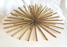 Mid Century Inspired Atomic Starburst Gold Metal Sea Urchin Wall Decor 16"
