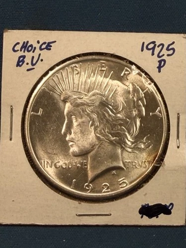 1925 Peace Dollar Philadelphia Choice BU Silver $1 Uncirculated