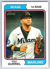 2023 Topps Heritage #585 Yuli Gurriel Miami Marlins