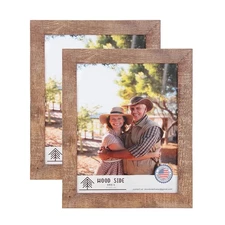Rustic Barnwood Picture Frames 8x10 - Set of 2 - Natural Reclaimed Wood Real ...