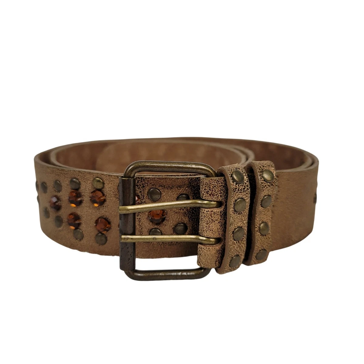 Brown Leather Textured Belts for Women for sale | eBay display picture 1