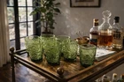 7 Vintage Anchor Hocking Lido Milano Avocado Green 8oz Rocks Glasses