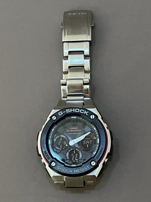 G-Shock GST-W100D-1A4JF G-Steel Silver Red Digital Analog G-Shock GST-W100D-1A4JF G-Steel Silver Red Digital Analog