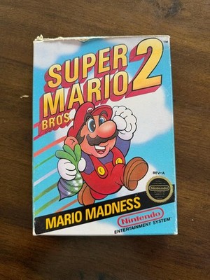 Super Mario Bros. 2 (Nintendo NES) COMPLETE w/ Box no manual game WORKS!