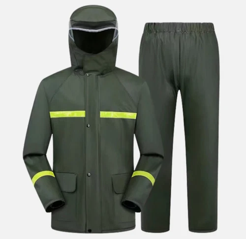Men Women Rain Suits Jackets Pant Gear motorcycle hivis Waterproof Raincoat video thumbnail