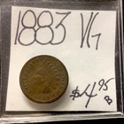 1883 Indian Head Cent VG! ENN Coins