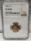 1955 PROOF LINCOLN CENT NGC PF 68 RED Better Date