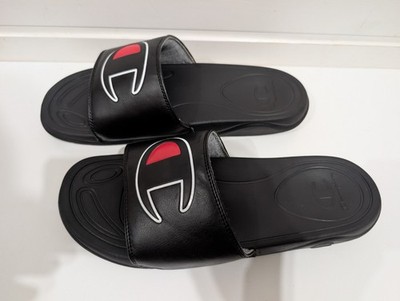  Champion Mega Slide Big C Men's Slides Sandals, Black, Size 12M