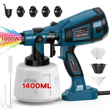 Purevigil HVLP Paint Sprayer 1000W Electric Spray Gun 1400ml High Power