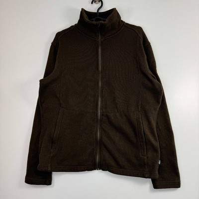 Fjällräven Full Zip Wool Fleece Jacket Brown Mens M