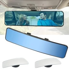 Universal Clip On Rearview Mirror - 11.4 Inch, Wide Angle Anti Blue 2 L 