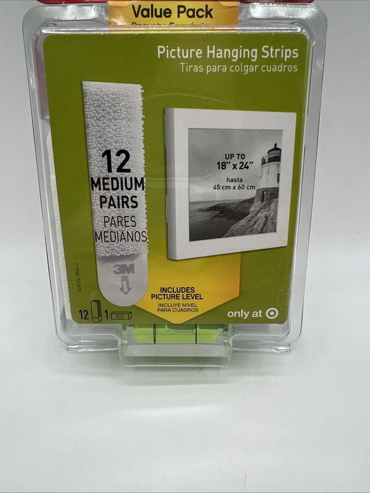 Command Picture Hanging Strips, White, 12 Medium Pairs Per Pack 1 Pack - Image 2 of 4