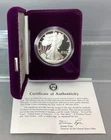 1986 S Proof American Silver Eagle - With Box & CoA