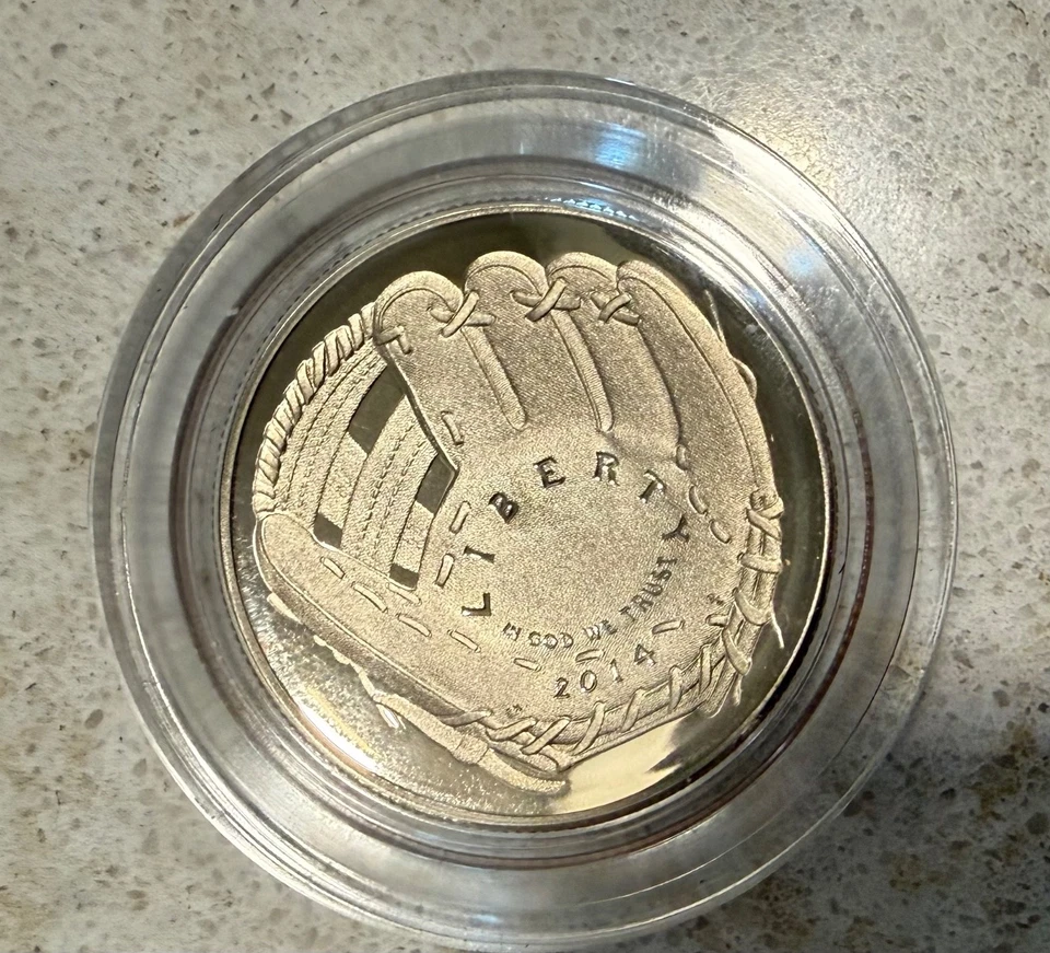 2014 National Baseball Hall of Fame BU HALF DOLLAR US Mint Clad UNC Coin Box COA - Image 3 of 3