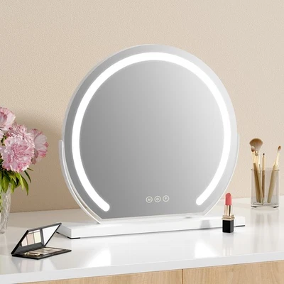 S'AFIELINA LED Hollywood Makeup Mirror Large Vanity Light Mirror 3 Color Light Dimmable