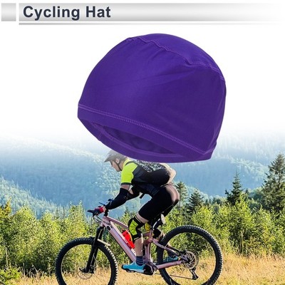 Cycling Hat Sweat and Moisture Wicking Breathable Purple 24x11cm 1 Pcs