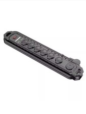 8 ft. 14/3 Heavy Duty 6-Outlet 2100 Joule Surge Protector, Black