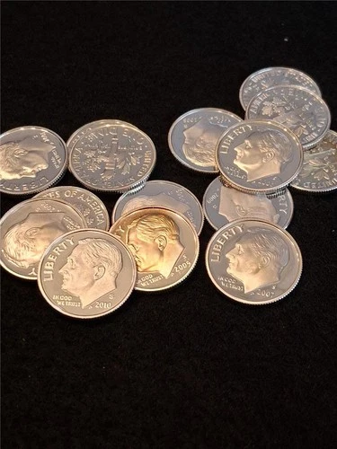 Picker's Bag of x15 PROOF MIXED DATE 90% Silver ROOSEVELT DIMES         #MF-1085