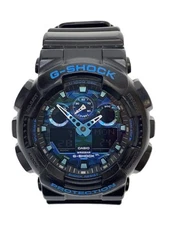 CASIO G-SHOCK Quartz Analog Digital Black Rubber Watch Excellent JAPAN