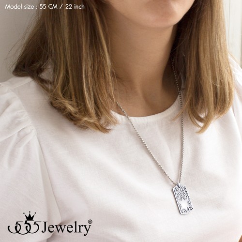 555 Schmuck Edelstahl Davidstern Hundeetikett Halskette, 16-24 Zoll Box Kette - Bild 10 von 38