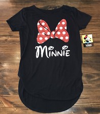 Disney Minnie Mouse Red Sparkle Polka Dot Bow T-Shirt Women's Size S/CH 3/5 