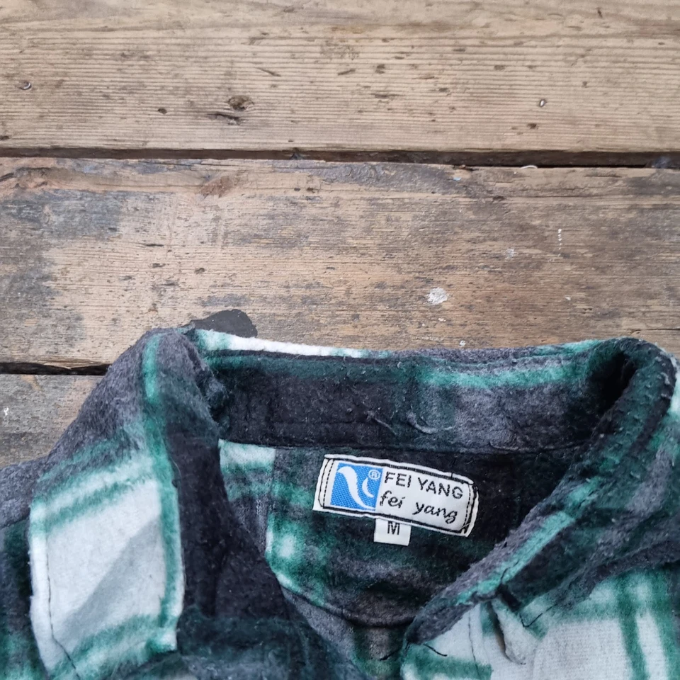 Fei Yang Green Checkered Shirt Size M - Image 2 of 3