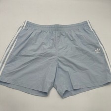 New Men Adidas light blue swim shorts size XXL light blue and white. NWT