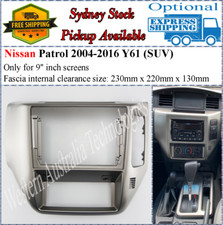 For 9 Nine Inch Screen Fascia Fits Nissan Patrolrhdsilver Y61 2004-2016 For 9 Nine Inch Screen Fascia Fits Nissan Patrolrhdsilver Y61 2004-2016