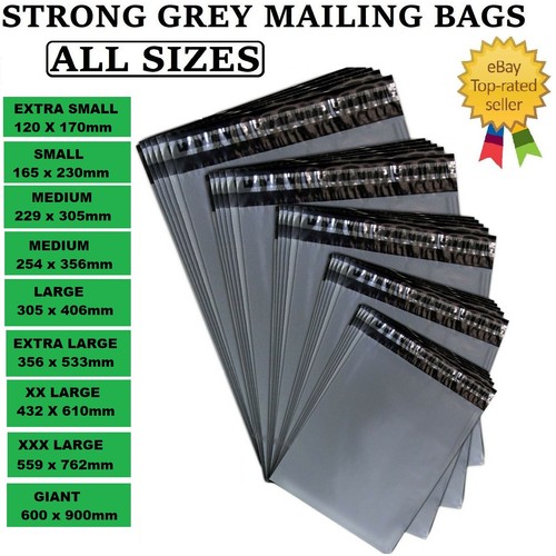 Large Poly Mailers GREY MAILING BAGS Strong Poly Postal Post Postage Self Seal Packaging Strong U00a33.94 - UK Plastic Bags In Bulk - Foto 11