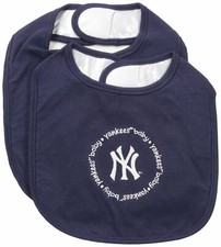 Baby Fanatic Team Color Bibs, NY Yankees, 2-Count