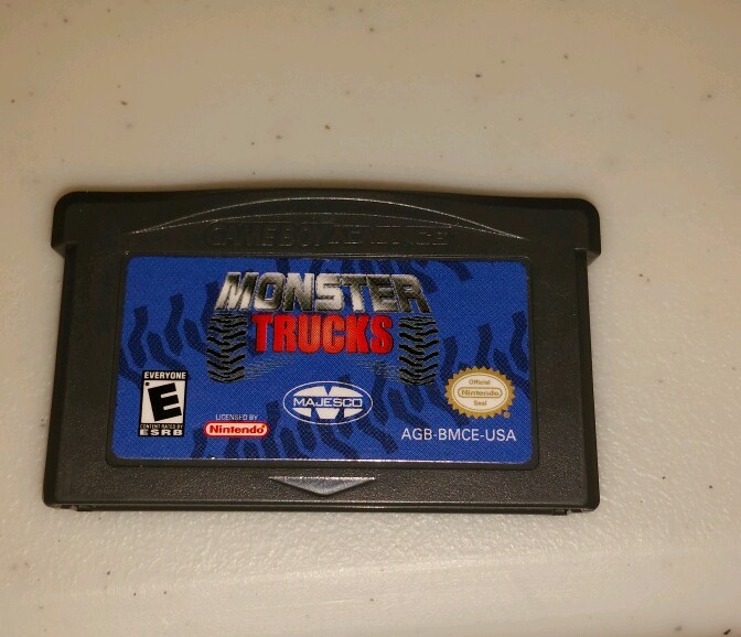 Nintendo Gameboy Advance Monster Trucks Game TEST AND WORKING 