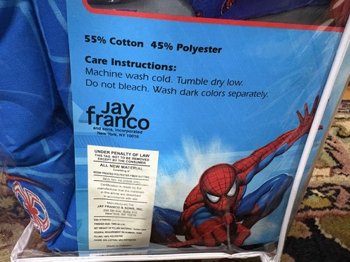 Vintage 2006 Marvel Spider-Man Twin Comforter Set JAY FRANCO POLYESTER - Picture 5 of 9