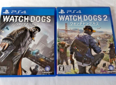 Lot 2 Watch Dogs 1 & 2 set PS4 Sony PlayStation 4 Japan Version 