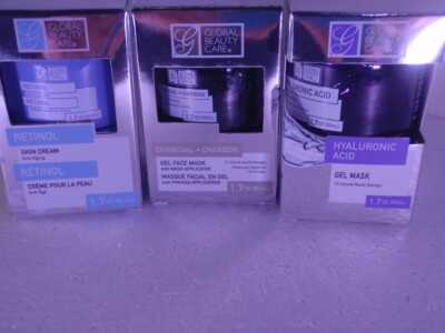 HYALURONIC ACID Anti-Aging, CHARCOAL Detox Gel Face Mask RETINOL Cream SpaCare  