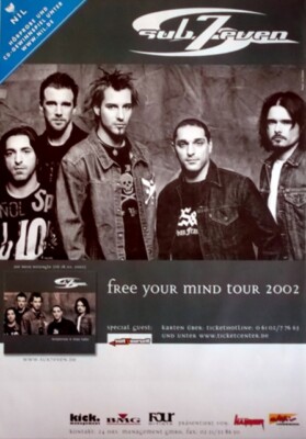 SUB 7EVEN - SUB SEVEN - 2002 - Plakat - Free your Mind Tour - Poster