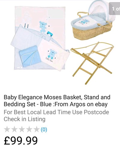 2 x Moses baskets with 2 x Stands -(Folding and Rocker Stands) Ideal for Twins - Picture 12 of 12