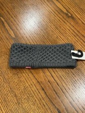 Adidas Womens Crestline Lined Fleece Headband c Onyx Grey/Pink Fusion/White