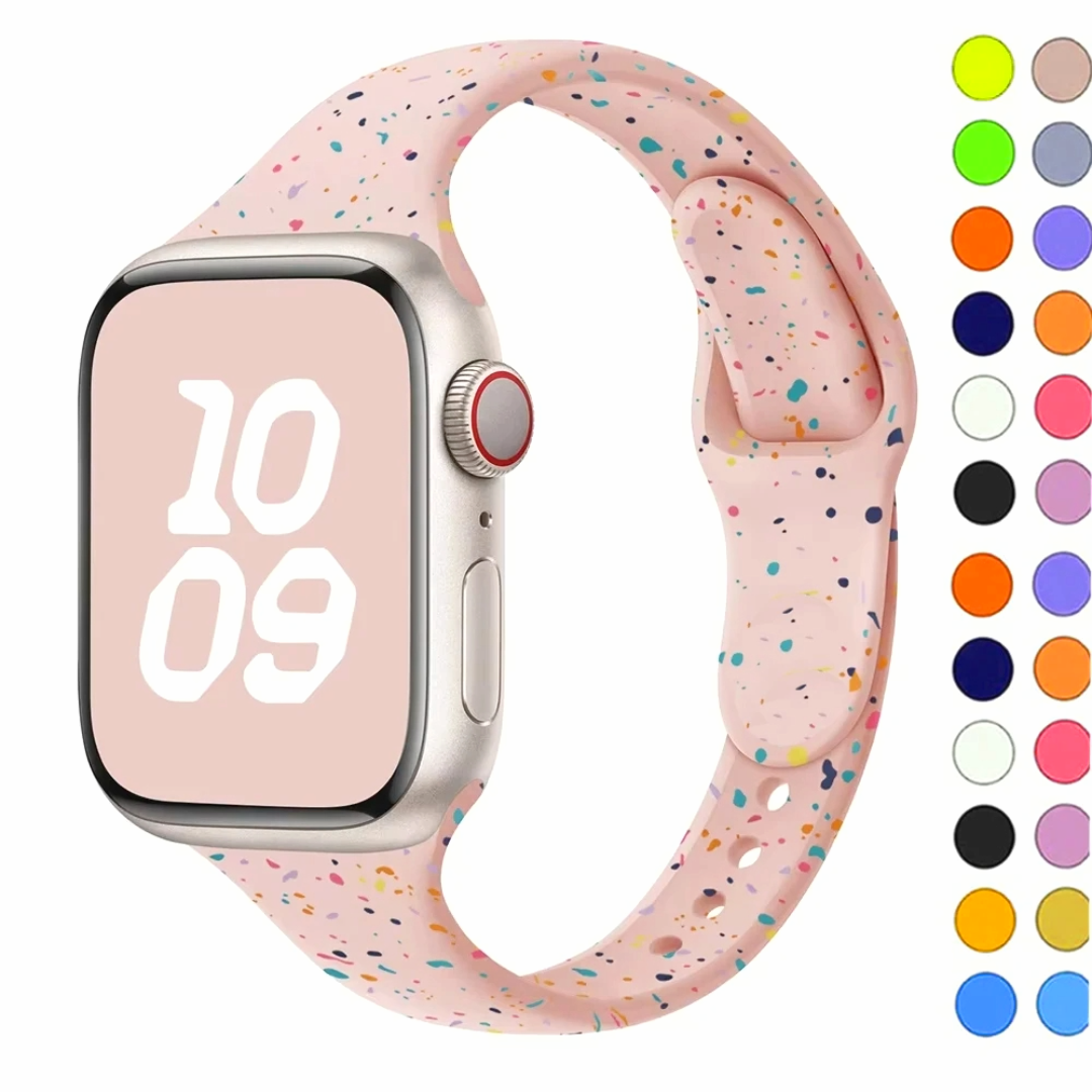 Silicone Strap Band Compatible with Apple Watch Series 10 9 8 7 6 5 SE Ultra 2 49mm 46mm 42mm 38mm