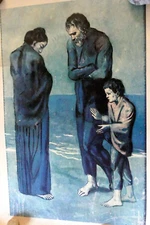 Pablo Picasso 1960 G-613  "The Tragedy" POSTER Shorewood Press SPADEM vintage