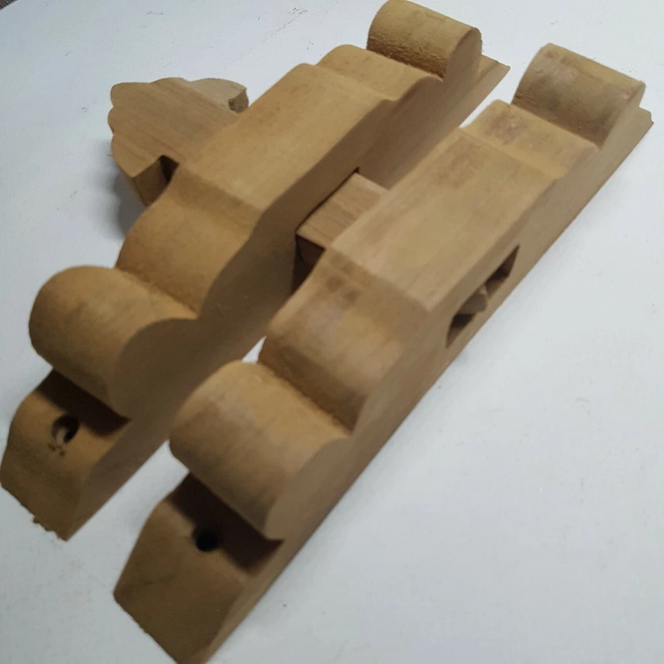 Wooden Door Locks Bolts Handles Teak Thai Handmade Antique Home Decor 6 Set - Image 3 of 4