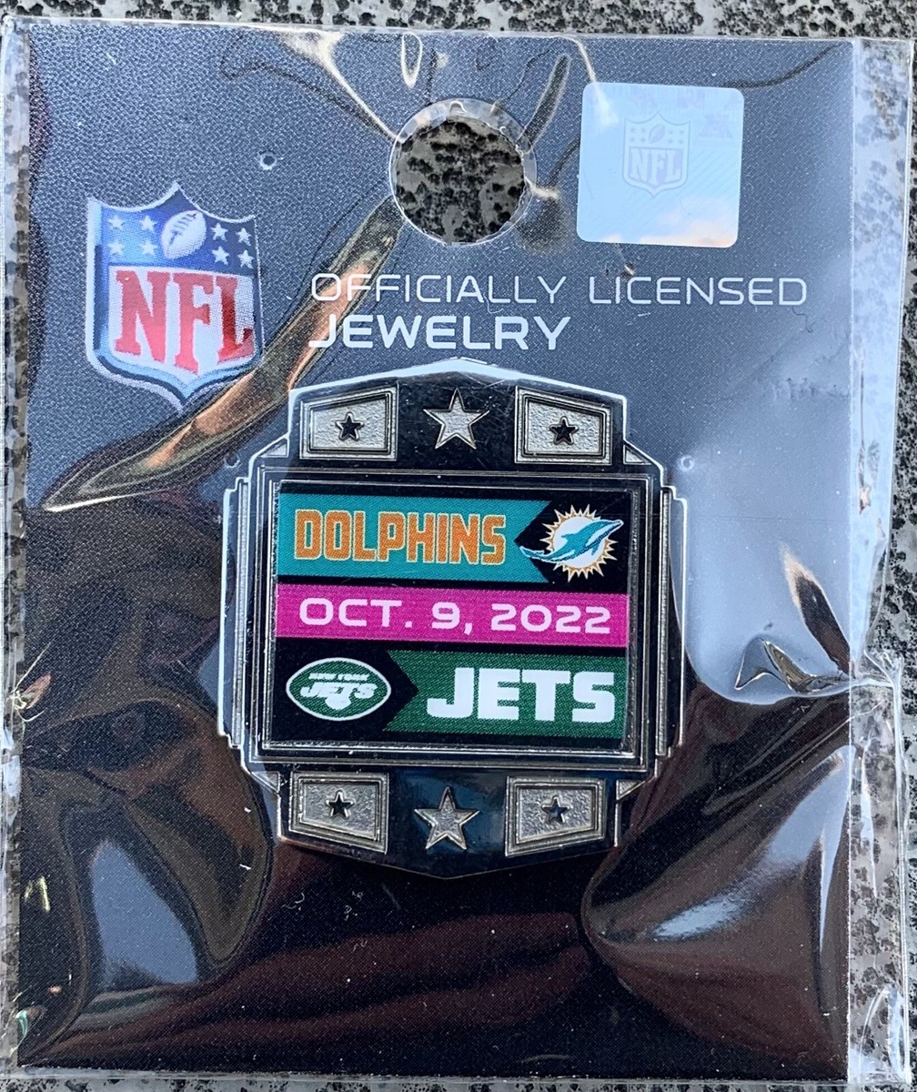 NY JETS MIAMI DOLPHINS PIN GAMEDAY 10/9/2022 NFL FOOTBALL METLIFE