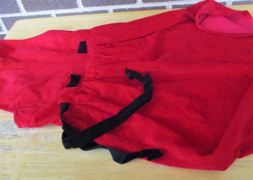Vestido para niñas National Wildlife Federation XL rojo algodón terciopelo pájaros cosido - Imagen 3 de 8