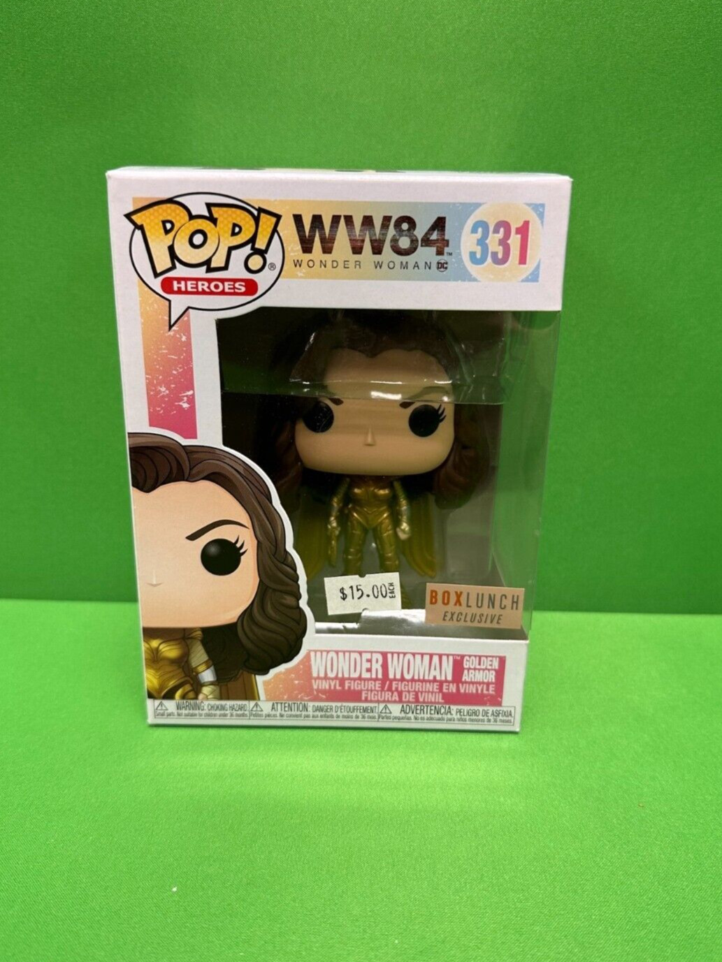 Funko Pop! Dc Comics: Wonder Woman Ww84 Golden Armor #331 Box Lunch Exclusive