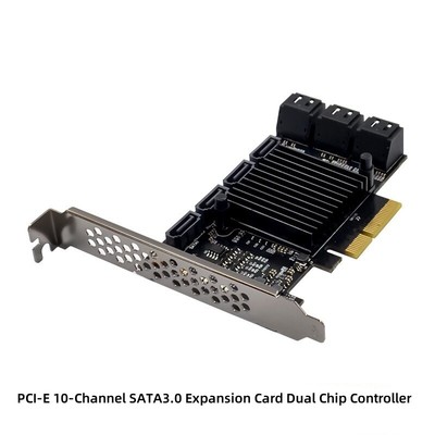 Für Desktop10 Port PCIE Erweiterungskarte PCIe SATA 3.0 Controller Adapter 6Gbps